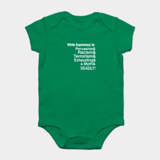 White Supremacy Is - Double-sided Baby Bodysuit